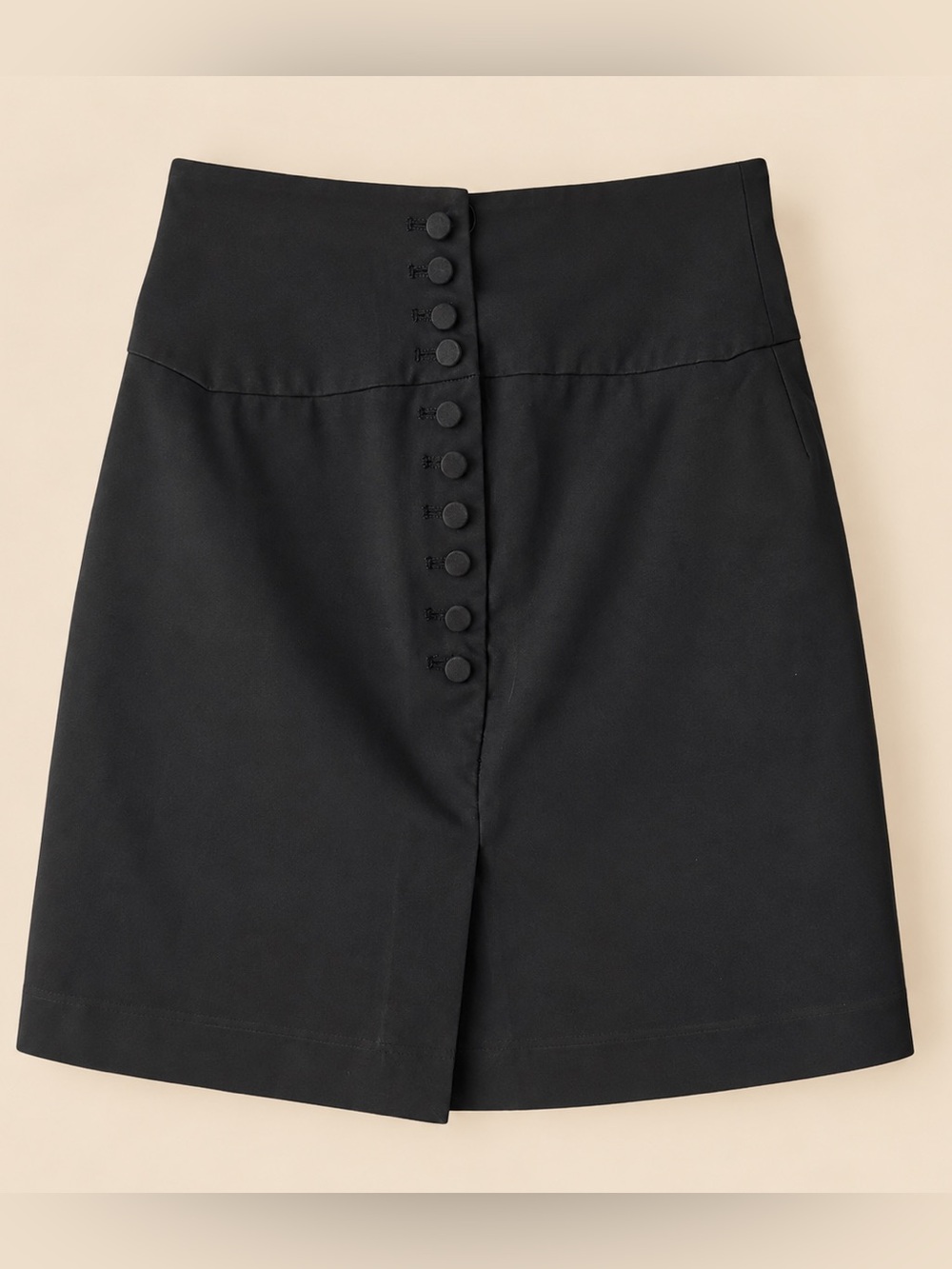 Vintage Y2K Corporate Chic Button Front Mini Skirt 8